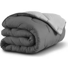 Édredons IDMarket Bicolore Gris Foncé 200x200 cm Couette (200x200cm)