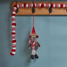 Three Kings Rat Pendant Decoration Hanging Plush Grey Fabric Christmas Tree Ornament