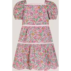 S Dresses Monsoon Baby Floral Puff Sleeve Dress - Pink