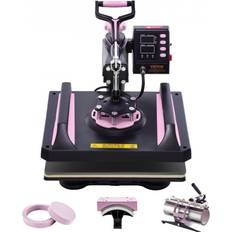 VEVOR 5 in 1 Heat Press Machine 12 x 15 in 30 oz Black Pink