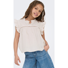 Beige - Piger Skjorter Only Kids Top Daimi - Feather Gray