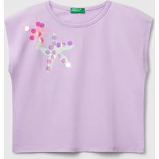 Purple T-shirts United Colors of Benetton T-shirt With Print And Sequins - Lilac