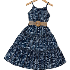 Shein Girls Ditsy Floral Print Ruffle Hem Cami Dress