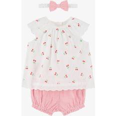Little Me Cherry Print Shorts Set - White
