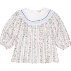 Flöss Klänning - Soft White/Ljus Blue