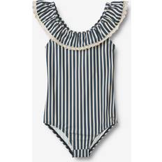 Gråa Badkläder Wheat Baddräkt UV40+ - Doris - Blue Stripe