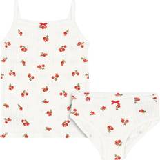 Ekologiska Underklädesset Barnkläder Konges Sløjd GOTS Minnie Underwear Set - Rose Röd