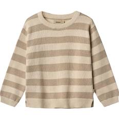Striktrøjer Børnetøj Wheat Strik Pullover Morgan - Beige Stripe