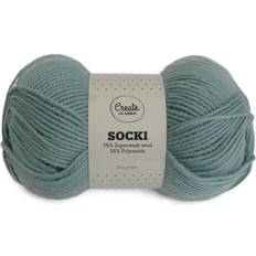 Socki Garn Ensfarget Ullmix 100 g Sea Green A031
