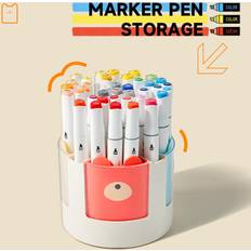 Röda Penn-& Prylställ Tomtop Jms Cute Rotating Pencil Pen Holder for Desk with 8 Slots