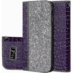 Wejoy Apple iPhone X Glossy Flip Flip Case Cover Purple