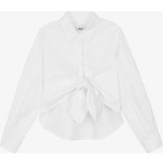 White Shirts MSGM Girls Cotton Bow Shirt - White