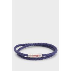 Flettet Læderarmbånd Med Logolukning