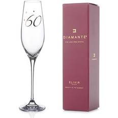 Diamante Home Swarovski 60th Birthday Flute Champagne Glass