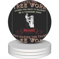 Ceramic Coasters WHIBOS Mens Tree Climber Arborist Gift Ceramic Coasters Set of 4 Coaster