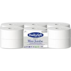 Rengøringsudstyr & -Midler Bulky Soft Toiletpapir Jumbo Mini 2-lag 145 m Hvid Premium Ø18 cm 12 rl