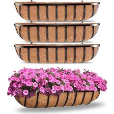 4 Pcs 30 Inch Large Wall Trough Rail Planters