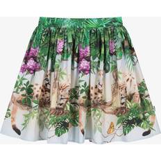 Organic Cotton Skirts Children's Clothing Molo Girls Green Cotton Puma Skirt - Green