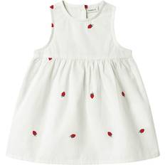 Bomuld Kjoler Name It Kjole NbfDerilla Spencer - Bright White/Stawberry
