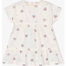 Petit Bateau Kjoler Petit Bateau Bomuldskjole Med Bloomer Avalanche Multicolor - Hvid