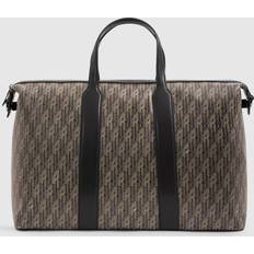 Reiss Franco Monogram Print Coated Canvas Holdall - Grey/Multi
