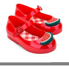 Red Ballerinas Children's Shoes Mini Melissa Sweet Love Picnic Ballet Flats - Red