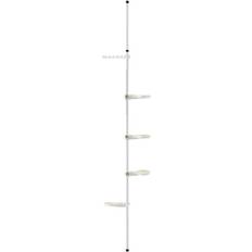 Supporti per Piante da Interno Portafiori Telescopico Portavaso Portapiante in Metallo e Plastica Regolabile in Altezza tra 110 e 305 cm Bianco