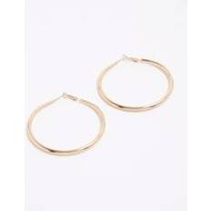 River Island Womens Gold Large Hoop Earrings - One Size