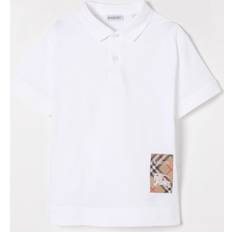 White Polo Shirts Burberry Boys Polo Shirt - White