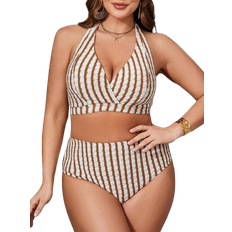 Stripes Swimwear Shein Oversized Swimsuit Set - Minimalist/Stylish