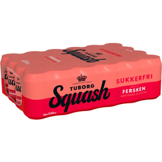 Tuborg Squash Fersken Sukkerfri 24 x 33 cl 33cl 24pak