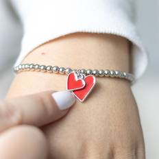 Enamel Bracelets Something Different Beaded Heart Charm Bracelet