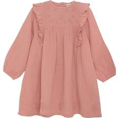 Kleider Minymo Midress LS W Emb - Altrosa