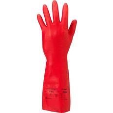 Red Work Gloves Ansell Solvex Glove Sz 09