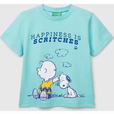 Turquoise T-shirts United Colors of Benetton T-shirt With Snoopy - Turquoise
