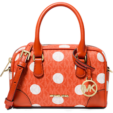 Michael Kors Polka Dot Signature Logo Satchel - Red