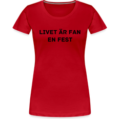 Slitstarka T-shirts My Angry Socks Livet Är Fan En Fest Premium T-shirt - Red
