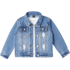 Shein Baby Girl Loose Fit Denim Jacket - Denim