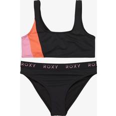Grå Badedragter Roxy Colorblock Bralette Set Bikini Børn - Sort