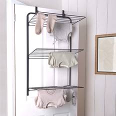 Over The Door Tiered Foldable Drying Rack - Black