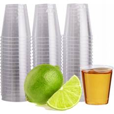 Plastic Shot Glasses MATANA 60 Crystal Clear Hard Plastic Glasses 30ml Shot Glass