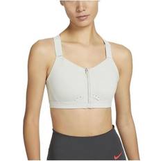 Nike Alpha High Support Padded Zip-Front Sports Bra - White