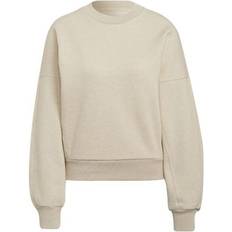 Adidas Gula Tröjor adidas Solid Color Round Neck Pullover Hoodie - Cream Yellow