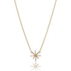 Carolina Gynning Halsband Snowflake - Guld