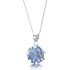 Shrieking Violet Sterling Silver Forget Me Not Medium Round Necklace - Silver