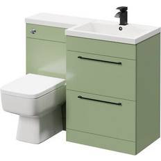 Napoli Combination Olive Green 1100mm Vanity Unit Toilet Suite
