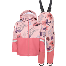 Didriksons Kids' Waterman Regnsæt - Ocean Multi Pink