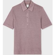 Linen Polo Shirts Paul Smith Mauve Linen Piqué Polo Shirt - Purple