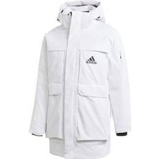 Adidas XS Cardigans adidas Full-Length Zipper Cardigan Multiple Pockets Down Jacket - White