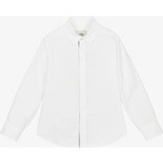 Shirts Fendi Boys Cotton Poplin Shirt - White